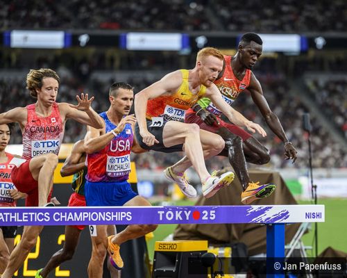 Frederik Ruppert (LAV Stadtwerke Tübingen) im Finale über 3.000 Meter Hindernis 